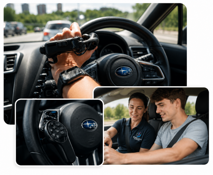 Adaptive steering controls and one-on-one driving support
